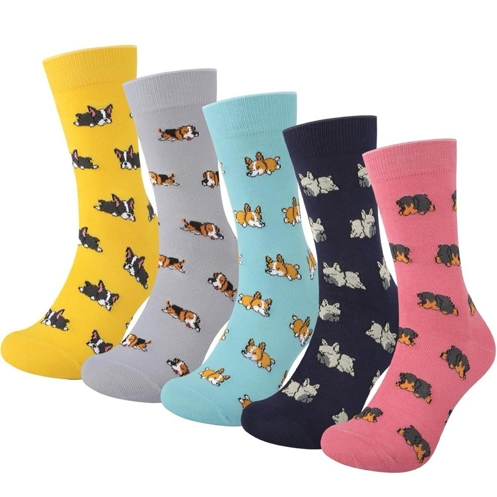 Colorful Dog Patterned Socks Set Christmas gift| gift box